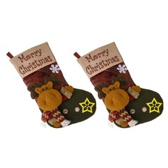 Candy Bag Christmas Socks Hanging Pendant Decorations 2024 New Year Gift Pouch