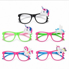 LED Light Up Unicorn Glasses for Birthday Party Glow Party Dress Up (12 Packs)