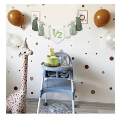 1/2 Birthday Boy Half Birthday Decorations High Chair Banner, 6 Month Tassel …
