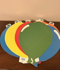 (12) Vintage 1991 Beistle 15″ Printed Balloon Silhouettes Assorted Colors