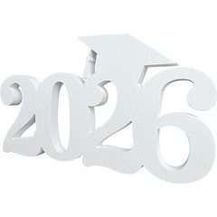 Class of 2026 Decorations Wood Centerpieces 13x7inch Double-sided Hollow Design