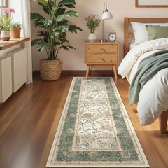 GarveeHome 2×6 Washable Runner Rug for 2′ x 6′ (Rectangular), Sage Green