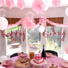 Pink Balloons Light Pink Balloons, Pink and White Clear Balloon 50pcs 12 Inch…