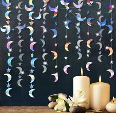 Glitter Star ⭐️ 🌙 Moon Holographic Decoration 📦