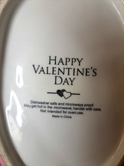 Happy Valentines Day Cupcake Shaped Bowl, Pink Ceramic Birthday Decor