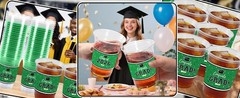 50Pcs Graduation Decorations 2026 Disposable Graduation Cups Congrats Grad Class