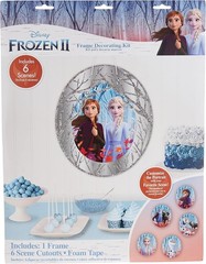 Disney’s Frozen II Glitter Wall Frame & Cutouts Decorating Kit – 7 Piece Set .