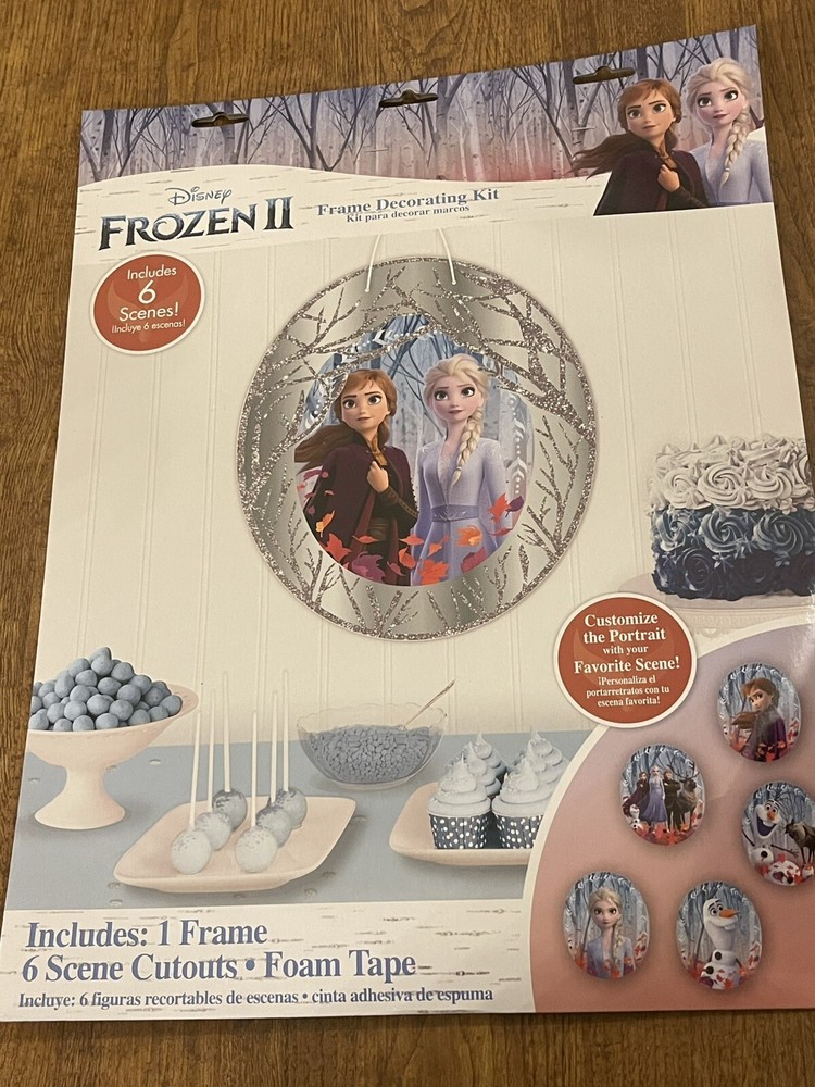 Disney FROZEN 2 Glittery Frame & 6 Interchangeable Portraits Party Decor Bedroom