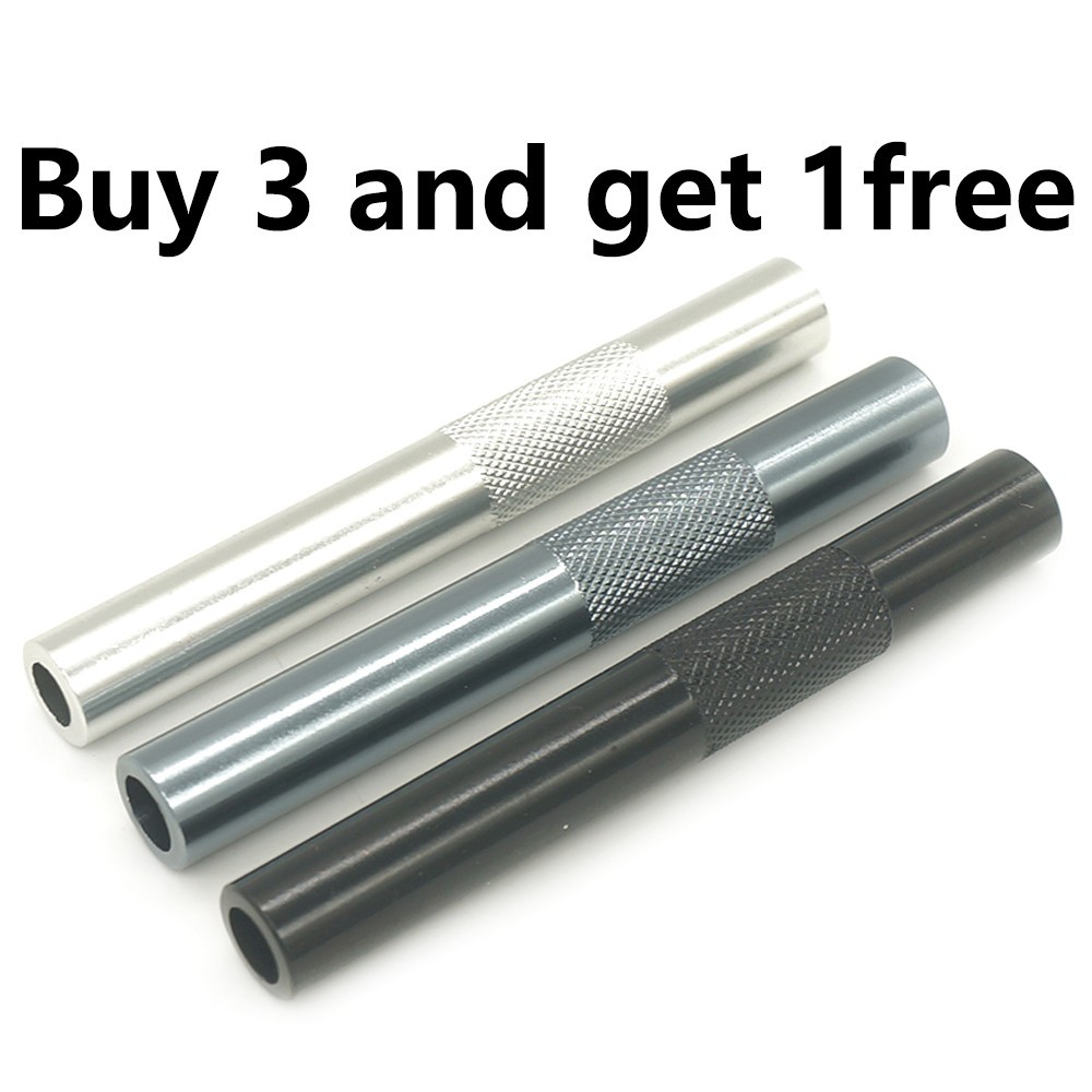 3Pcs Snuff Boxes Tube Aluminum Alloy Straw Party Tool Men Gift 70mm Length