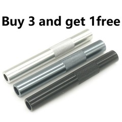 3Pcs Snuff Boxes Tube Aluminum Alloy Straw Party Tool Men Gift 70mm Length