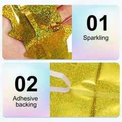 3 Pack Party Backdrop Decoration,Star Streamer Foil Fringe Curtain,Laser Gold