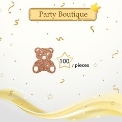 100 PCS Bear Confetti We Can Bearly Wait Baby Shower Table Paper Scatters