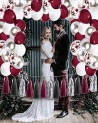 Graduation Party Decorations Maroon Silver 2024/Burgundy Graduation Decoratio…