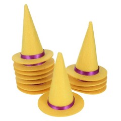 12 Pcs Hallowween Decoration Mini Wizard Hat Halloween Bottle Witch Topper