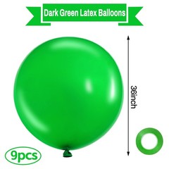Giant Green Balloons 36 Inch Large Latex 9 Pcs Jumbo Balloons Bulk Party