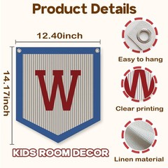 Boys Room Decor Name Pennant Flag, Personalized Baby Gifts，Vintage Baby Boy N…