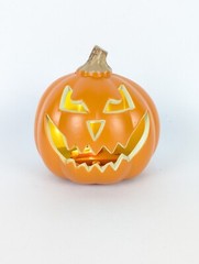 LED Light-Up Orange Halloween 5″ Mini Pumpkin Jack O Lantern Table Decor Lamp