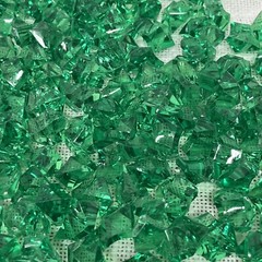 DomeStar Fake Ice Rocks, 150PCS Green Acrylic Crushed Color: 150 Dark Green