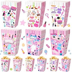 24 Pcs Sleepover Popcorn Boxes Women Makeup Spa Storage Holder Party