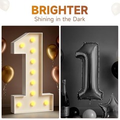 Marquee Letters 4 Feet Tall Large Light Up Letters I for Birthday 4FT Letter I