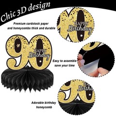 9pcs 90th Birthday Decorations 90th Birthday Centerpieces For Tables Decorations