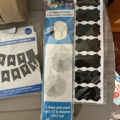 *Bulk* Congratulations Black, White And Gold Party Decorations 25+items