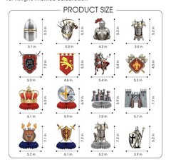 Medieval Knight Party Decorations Table Scene Setter Cutouts Banner