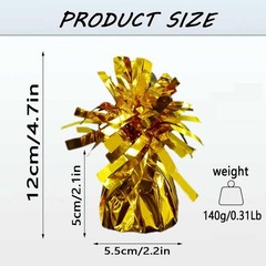 Aluminum Foil Balloon Weights for Parties (24 pcs) – 0.31lb (140g) Each – Pre…