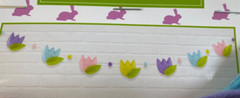Felt tulip Garland Banner 72″ photo props room decor Easter hunt party