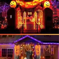 2/3M Halloween Plastic Chain Lights Props Chains with 8 Lighting Modes Lights