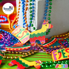 12 PCS Cinco De Mayo Fiesta Necklaces Bead- Mexican Birthday Party Favors Suppli