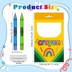 Back to School Crayon Box Photo Backdrop & Balloon Set – Perfect for Photos