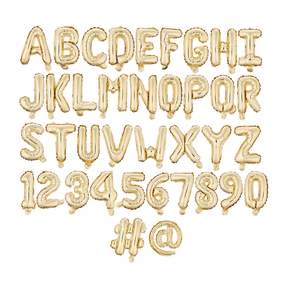 Gold Make Your Own Balloon Banner, 109 Pieces, by