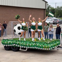13 Pcs Soccer Parade Float Decorations Set with 1 Gaint Inflatable Soccer Bal…