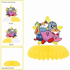 Kirby Honeycomb Centerpieces 3D Table Decorations Party Supplies