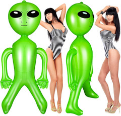3PCS 63″ Giant Inflatable Green Alien, Blow Up Decoration for Party & Holiday