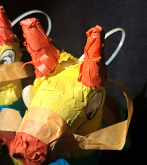 Set of 4 Miniature Vibrant Pinatas