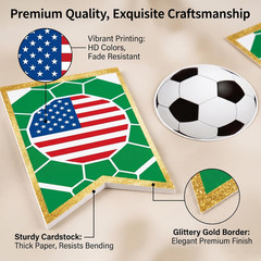 Soccer Party Decorations Banner Set, International World Flags Garland with Socc