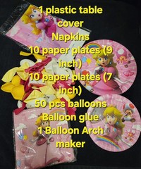 Super Mario Princess Peach Party Supplies Set