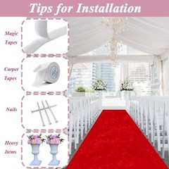 Red Carpet Runner for Party Wedding Aisle Decorations 4FTx15FT Aisle Runners …