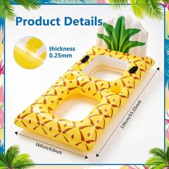 1 Piece Inflatable Pool Float Lounger for Adults Chair Floaties with Drink Ho…