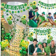 103 PCS St. Patrick’S Day Decorations Kit Party Supplies Set, Shamrock Hanging