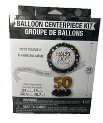 50th Birthday Balloon Centerpiece Kit