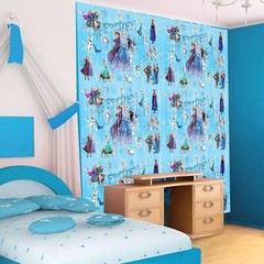 Frozen Birthday Decoration 2 Pk 3.3×6.6ft Tinsel Foil Fringe Curtain Photo Booth