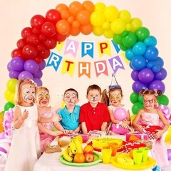 100 Pack 12 Inch Rainbow Latex Balloons Assorted Colors Party Decorations Arch