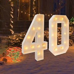 39″in H 40 Birthday Number Lights Marquee Light up Numbers 40th Birthday Decor