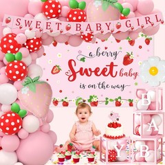 Strawberry Baby Shower Decorations, A Sweet Baby Is On The Way Decorations fo…