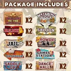 Western Birthday Party Decorations 20 Pieces Cowboy Themed Party Signs Welcome T