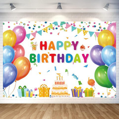 Baseball Birthday Party Backdrop Baseball Themed Happy Birthday Banner Photograp