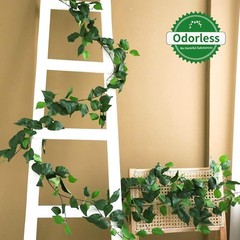 3 Strands Artificial Vines Kit, 71″ Silk Eucalyptus Ivy Garland Green Leaves